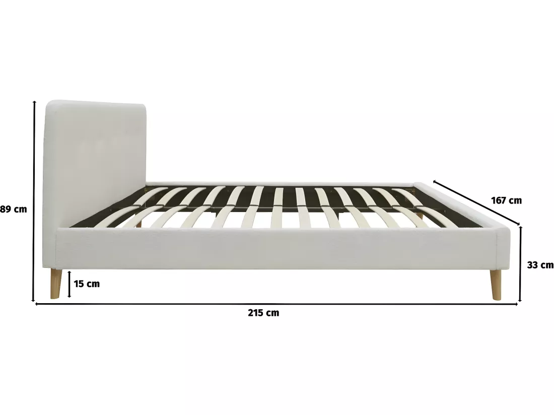 Lit tissu bouclette 