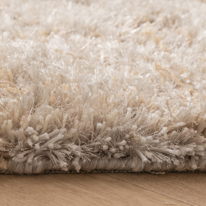 Rond shaggy vloerkleed - Grace Wit | Vol vloerkleed!