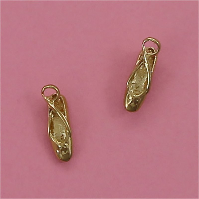 Boucles d'oreilles chausson de danse - pointe de danse - Plaqué or