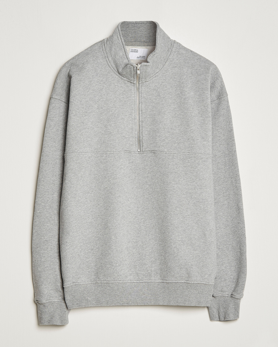 Colorful Standard Classic Organic Half-Zip Heather Grey