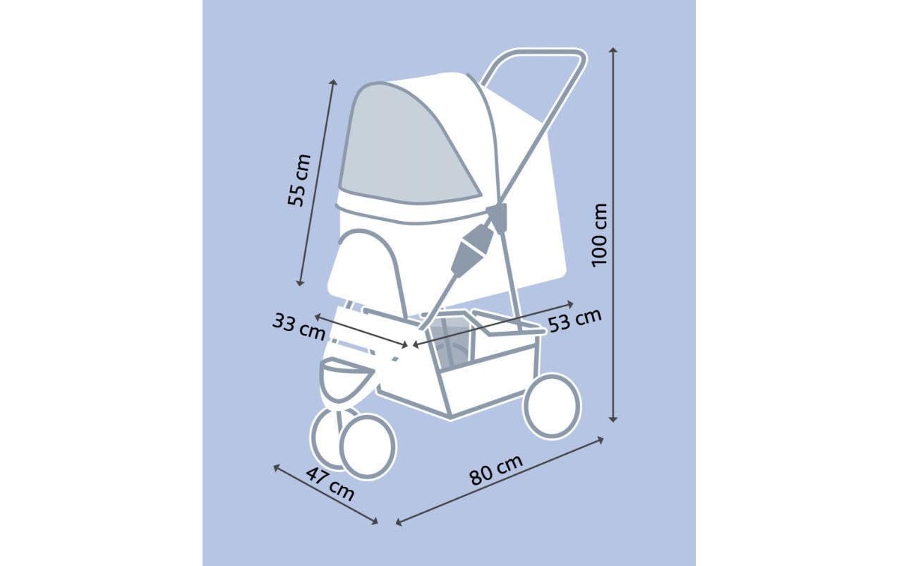 Buggy Friends on Tour 47 x 100 x 80 cmBuggy zum Transport von Hunden oder Katzen