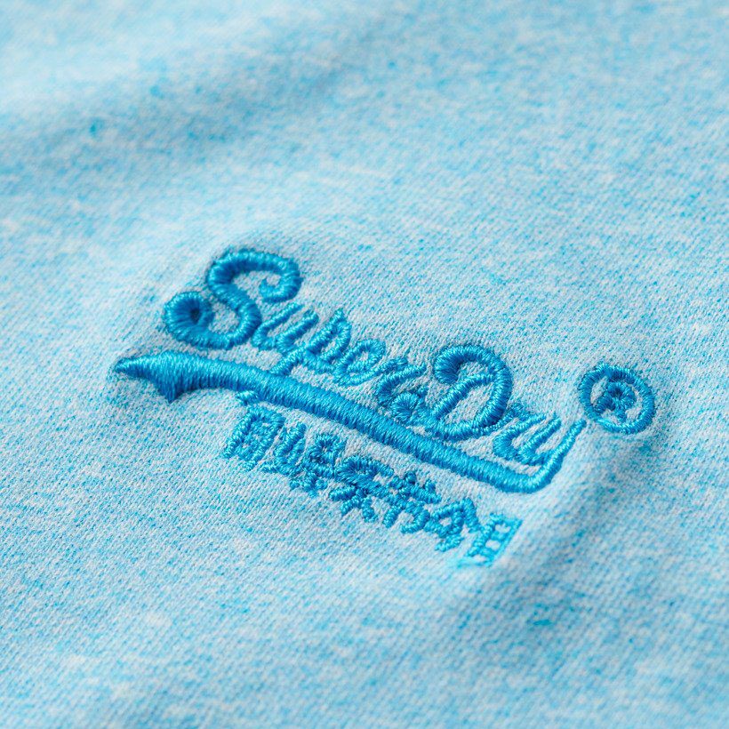 Superdry Essential Logo EMB T-Shirt Herren turquoise sea grit