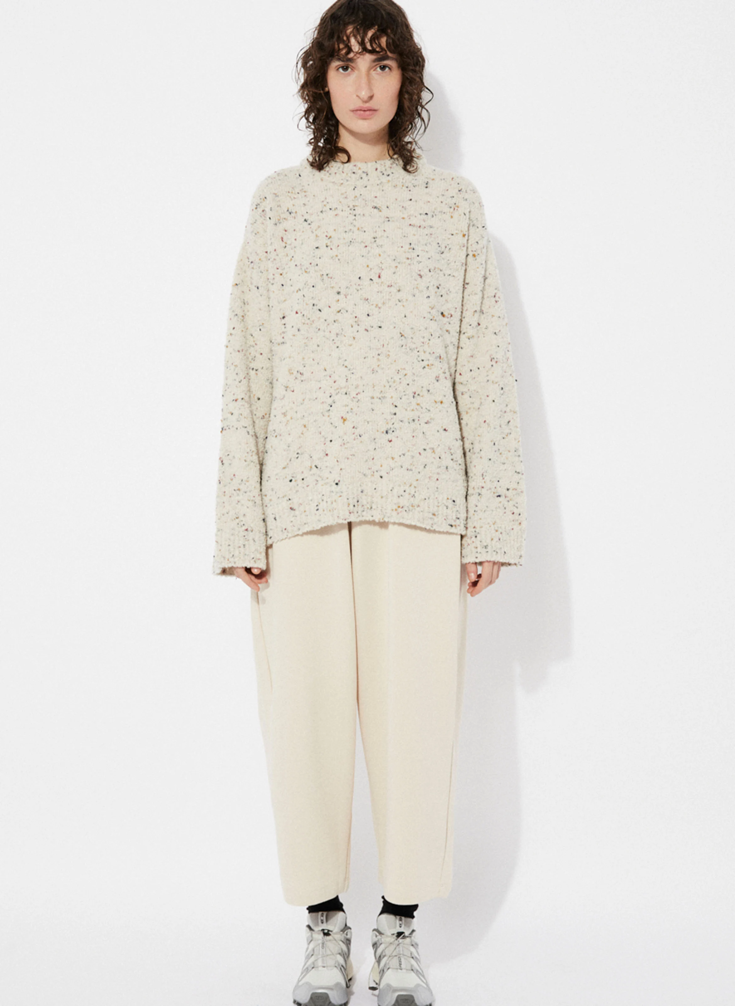 SALORIA - Pull ample en laine mélangée | Multicolore