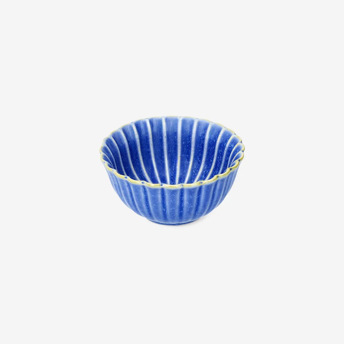 Blå skål med muslingelook - 12 cm