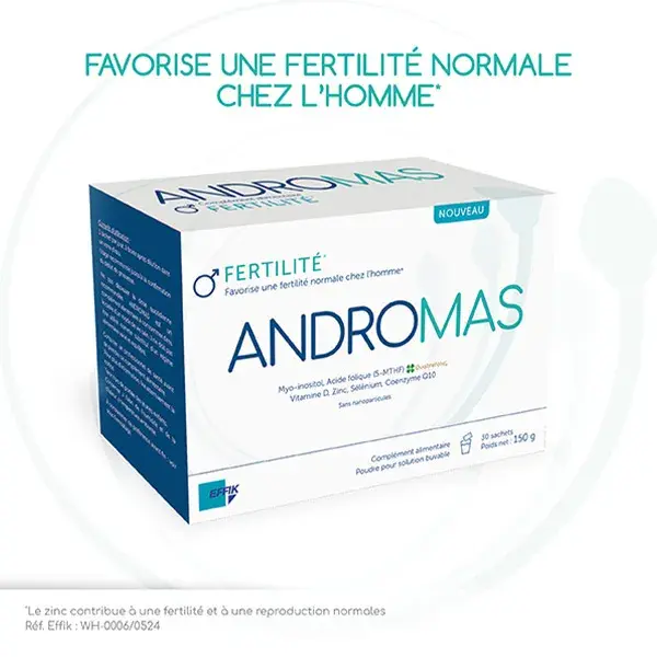 Effik Andromas Fertilidade e Concepção para Homens, 30 sachês