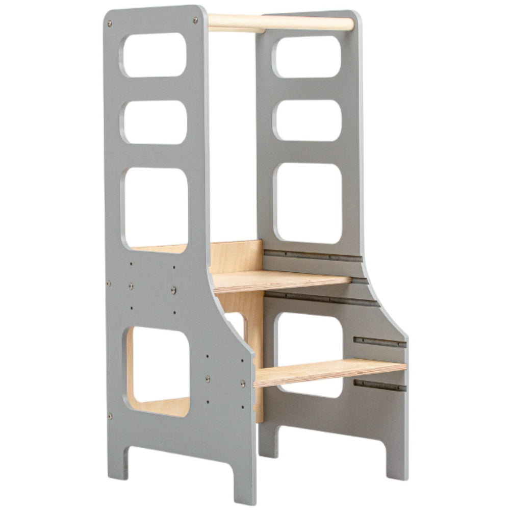 Køb Duck Woodworks Læringstårn Justerbart Grey