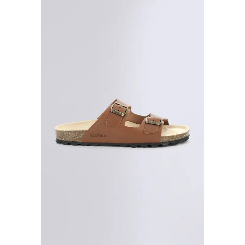 Kick elk Marron clair SANDALES Cuir Homme
