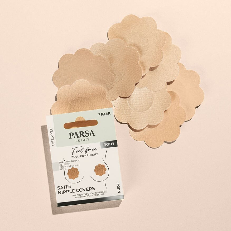 Nipple Covers - Satin - Nude - 7 Par - Parsa Beauty
