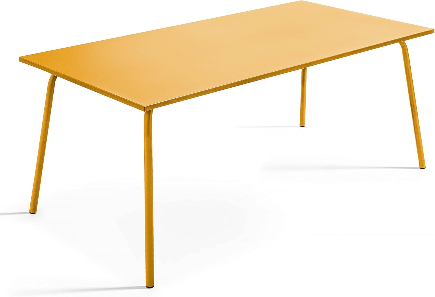 Oviala Gartentisch, rechteckig, aus Metall, Gelb – Palavas