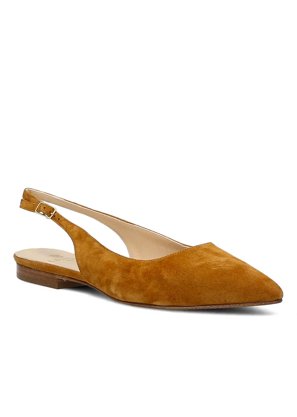 SLING BACK ANGIE VELOURS CAMEL