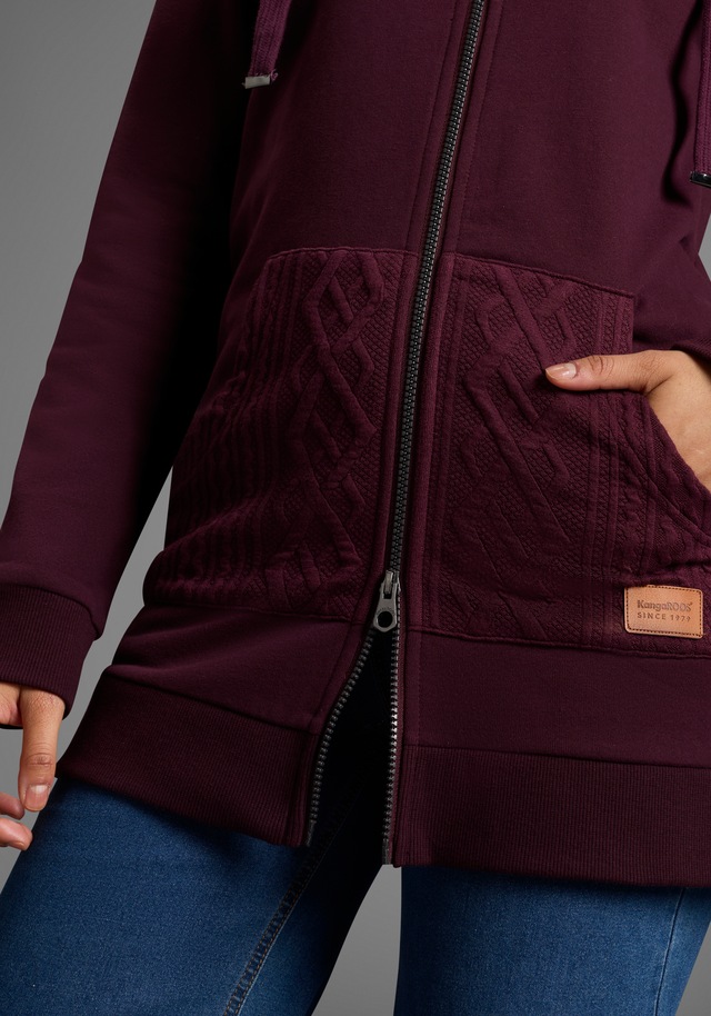 KangaROOS Kapuzensweatjacke , mit Zopfmusterdetails