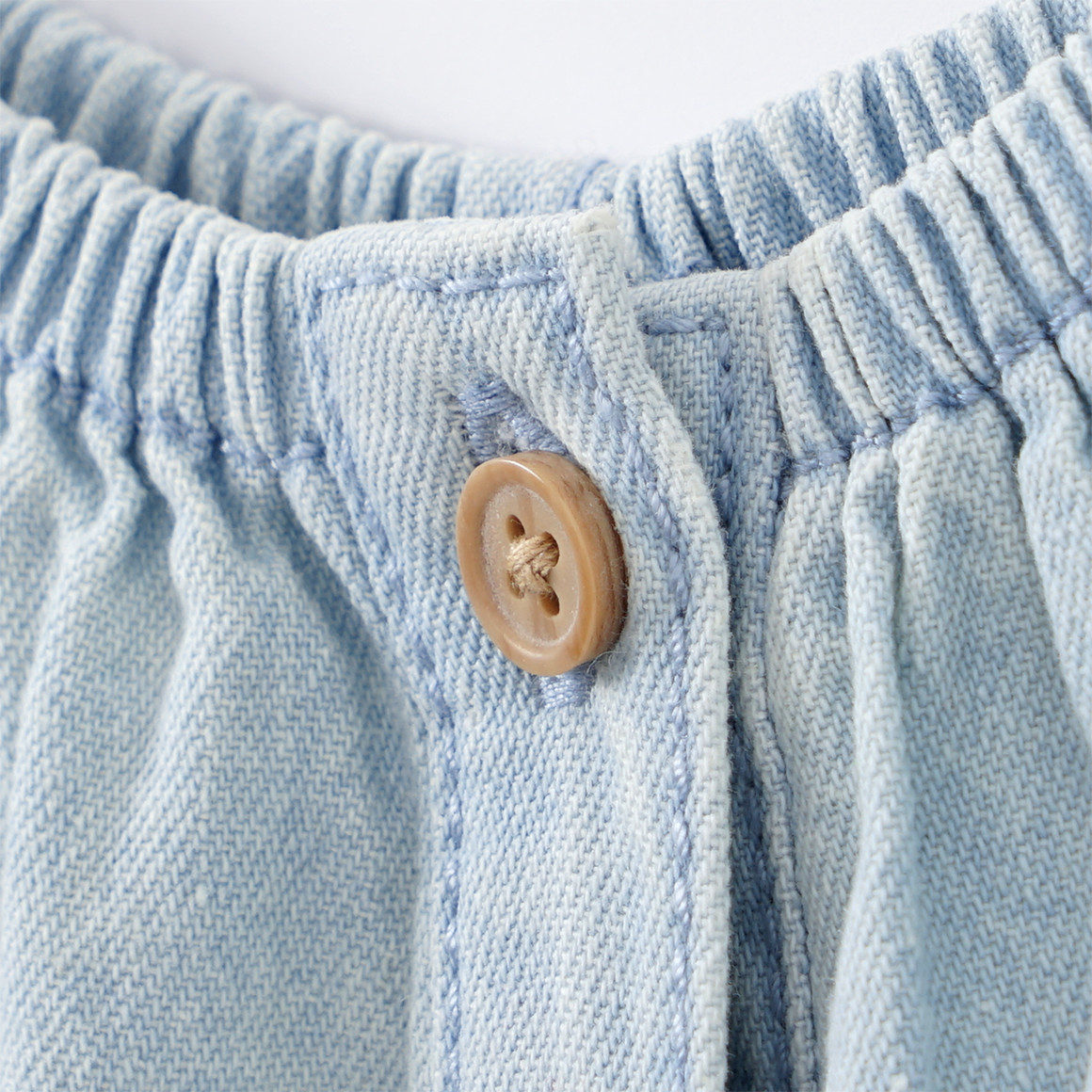 Topomini Newborn Overall in Denim-Optik hellblau