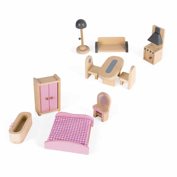 Maison de poupées en bois Mademoiselle