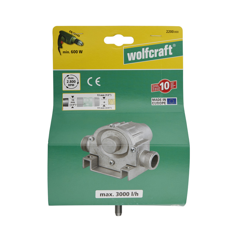 Wolfcraft boormachinepomp 3.000l/u