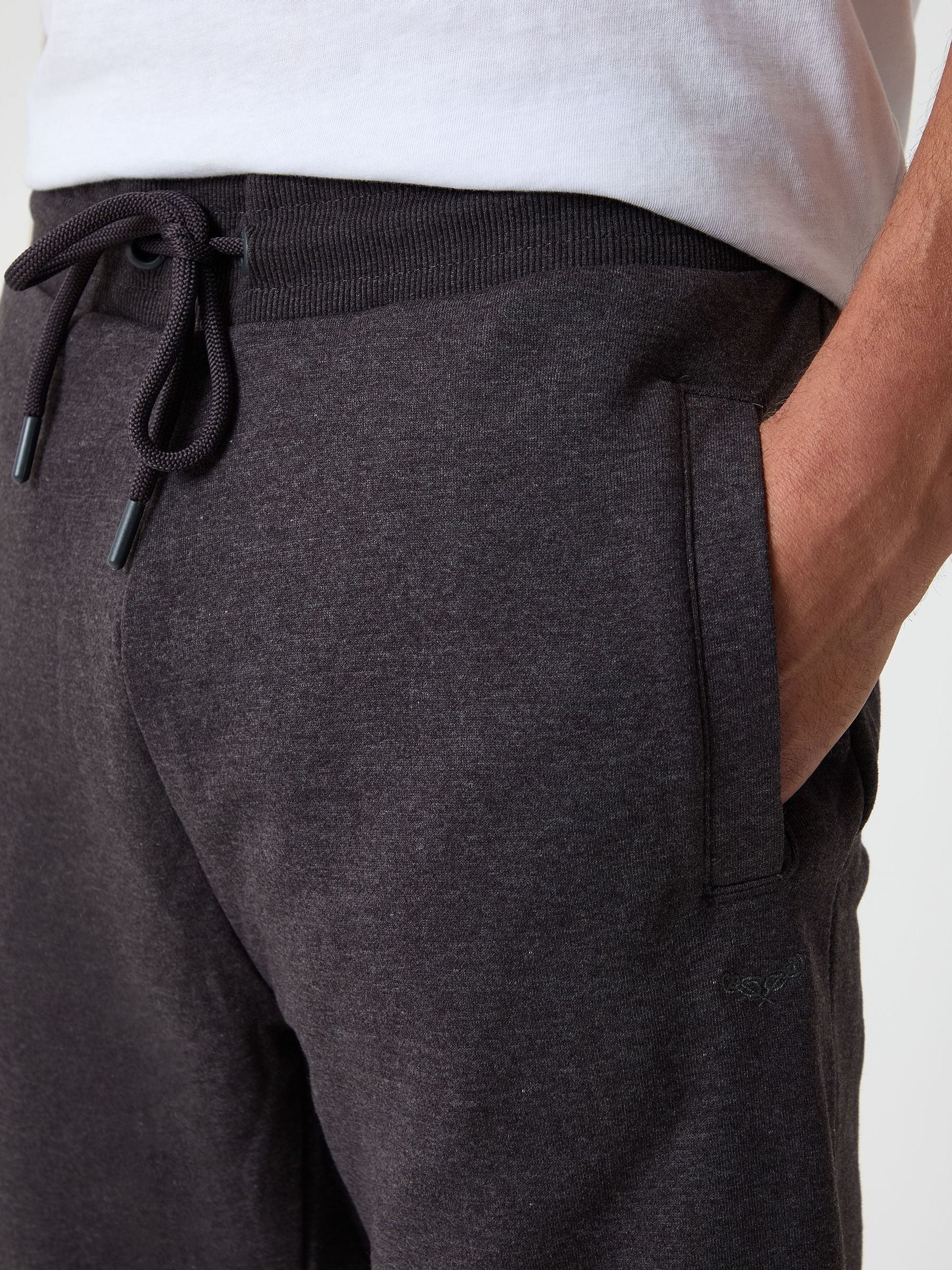 Grijs - Threadbare - Katoenen Blend joggingbroek
