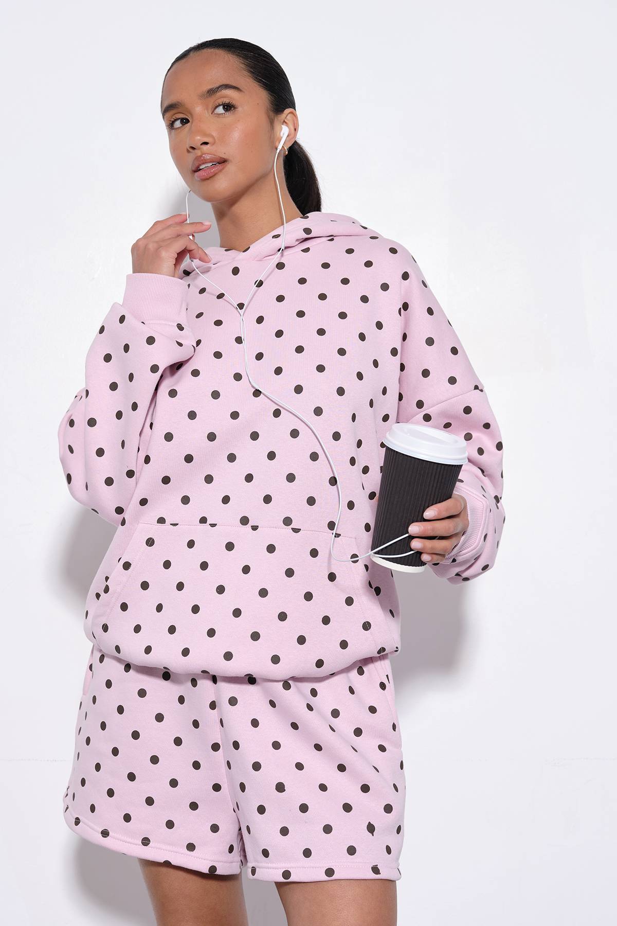 boohoo Sweat À Casynthétiqueche Oversize À Pois