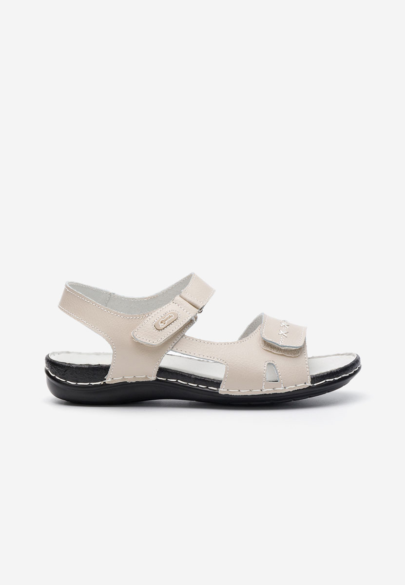 Sandales en cuir femme beige Suredelle