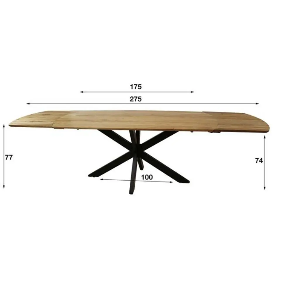 Eettafel Naturel Acaciahout - 275x90x77cm - Extend