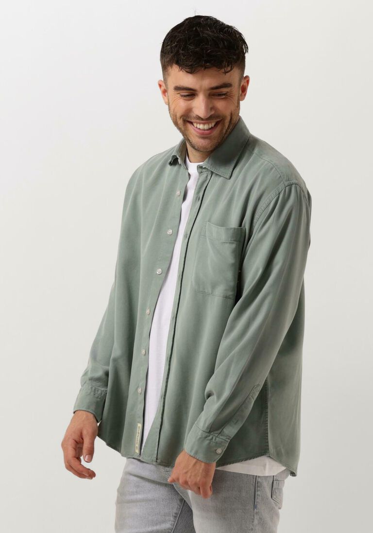 WOODBIRD groene woodbird casual overhemd wbyuzo tencel shirt
