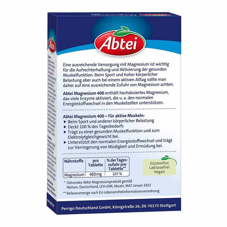 Abtei Magnesium 400 hochdosiert Tabletten, 30 St