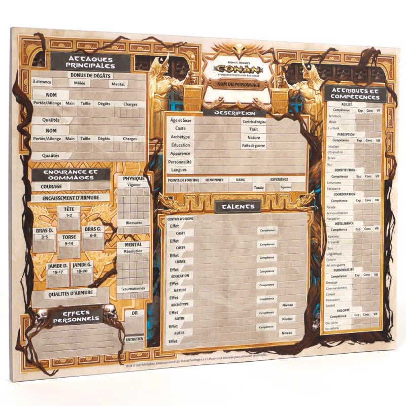 Conan - Feuilles de personnages premium