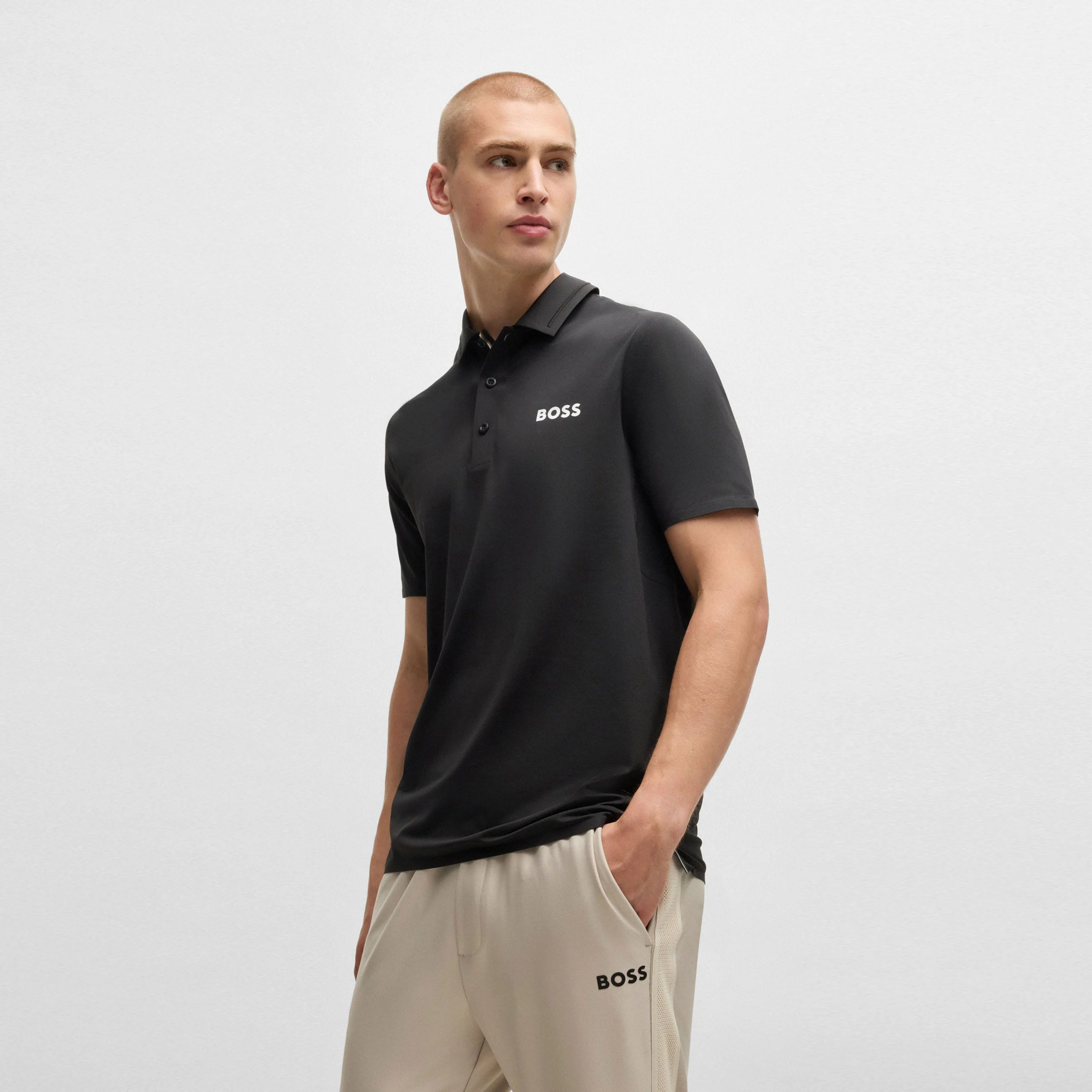 BOSS Patteo MB 16 Polo Hommes - Noir
