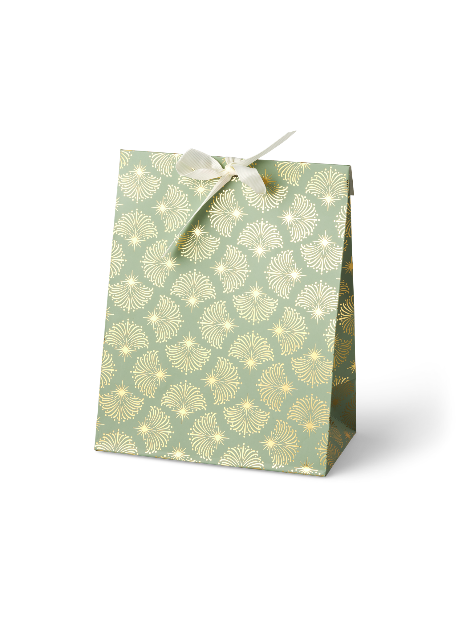 Gavepose | Papir. 19 x 24 x 11 cm.  | Dusty Green