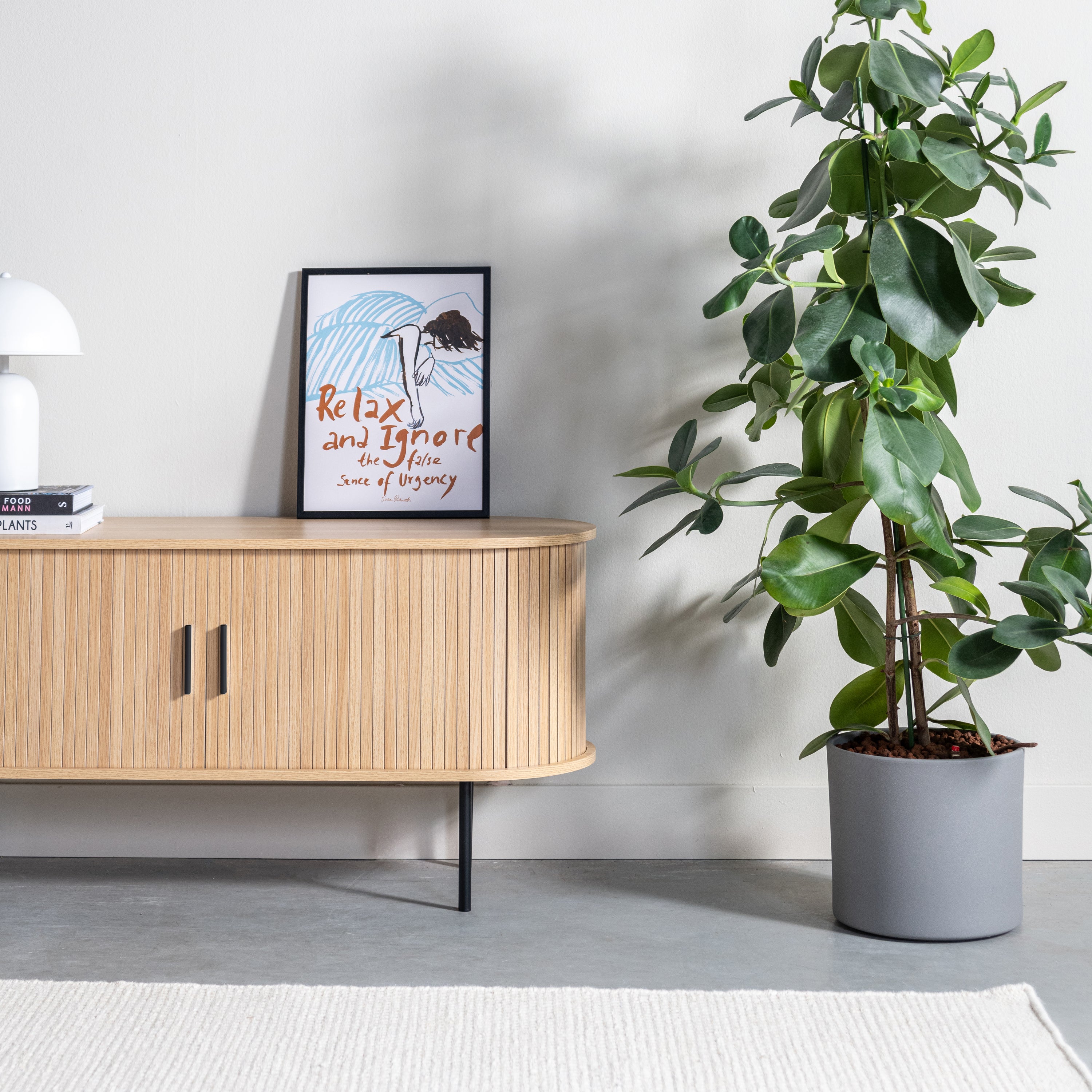 by fonQ basic Panel Tv-meubel - B 120 cm - Eiken