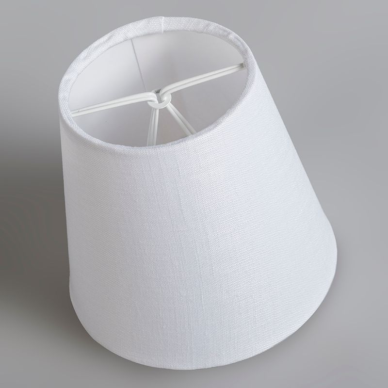 Linnen klemkap wit 12 cm rond