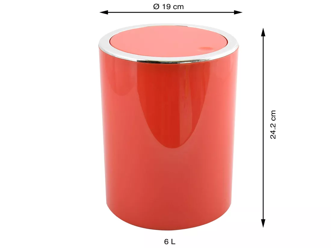 Poubelle as kamaka 6l rouge