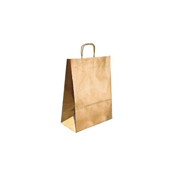 Q-Connect Bolsa Kraft Ouro Asa Retorcida 270x120x360mm - 79877