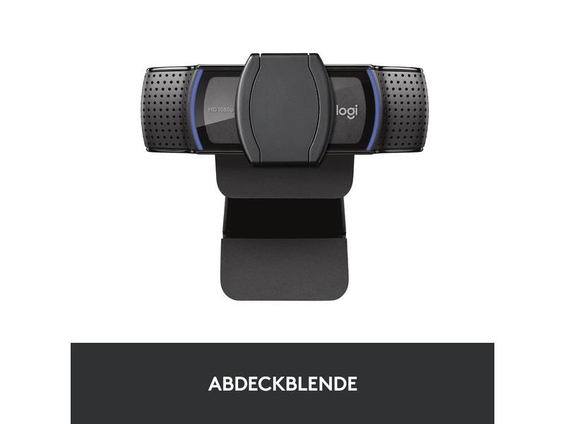 Logitech Webcam C920S Full-HD Webcam für Full-HD-Videogespräche mit Vorrichtung zum Verdecken der Linse