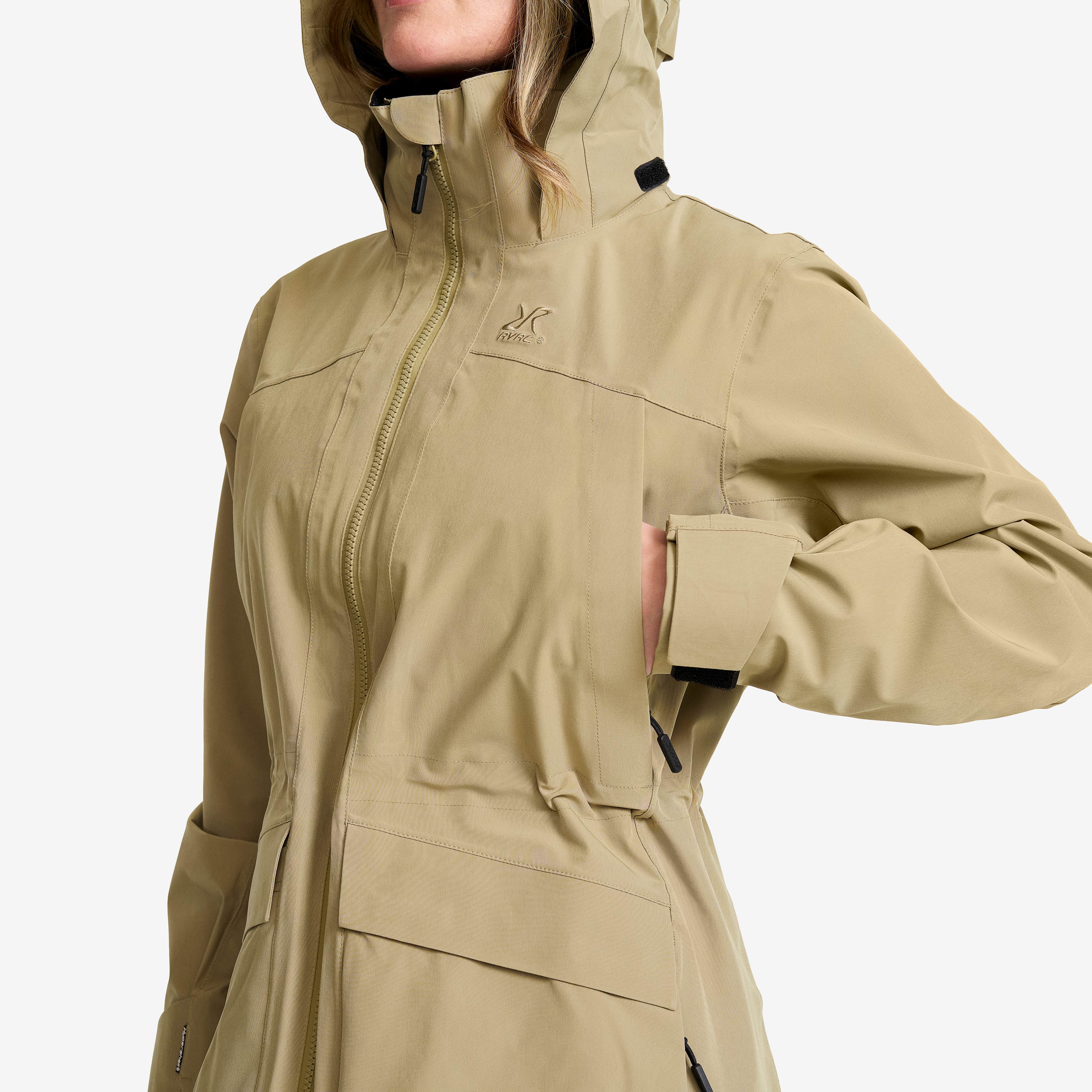 Nevis 2L Parka Dame Khaki