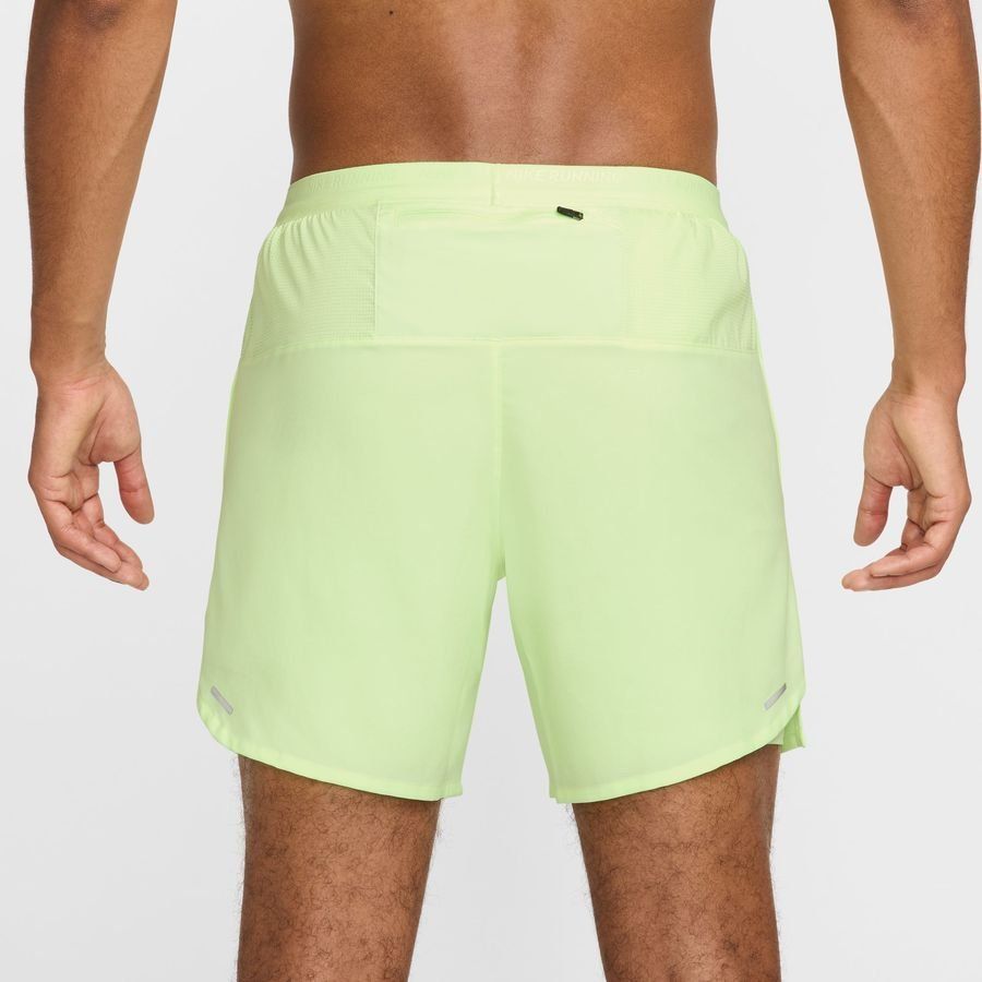 Nike Short Running Dri-FIT Stride 2 EN 1 - Jaune Fluo/Argenté