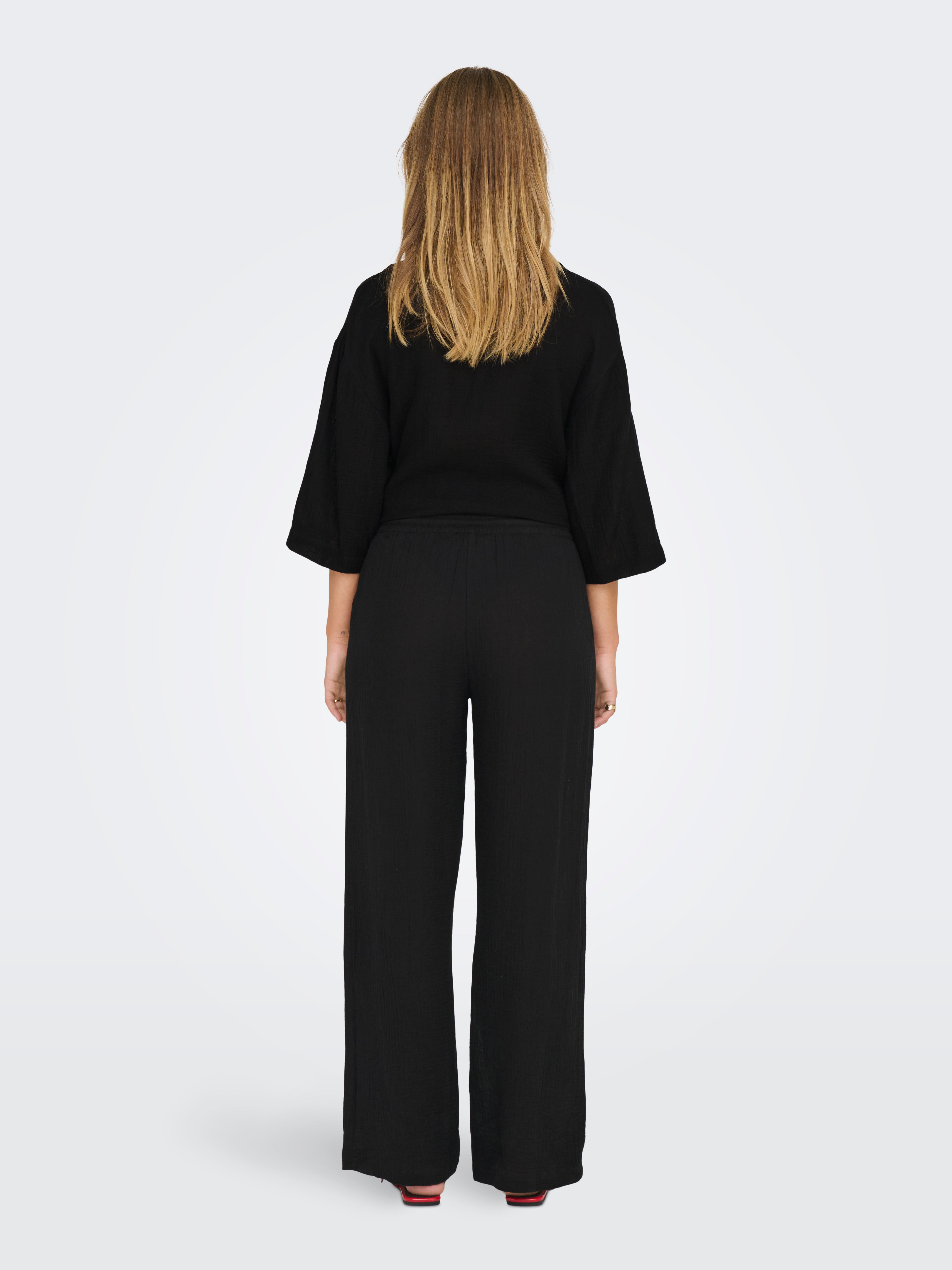JDYUMA Weiter Beinschnitt Hose Black