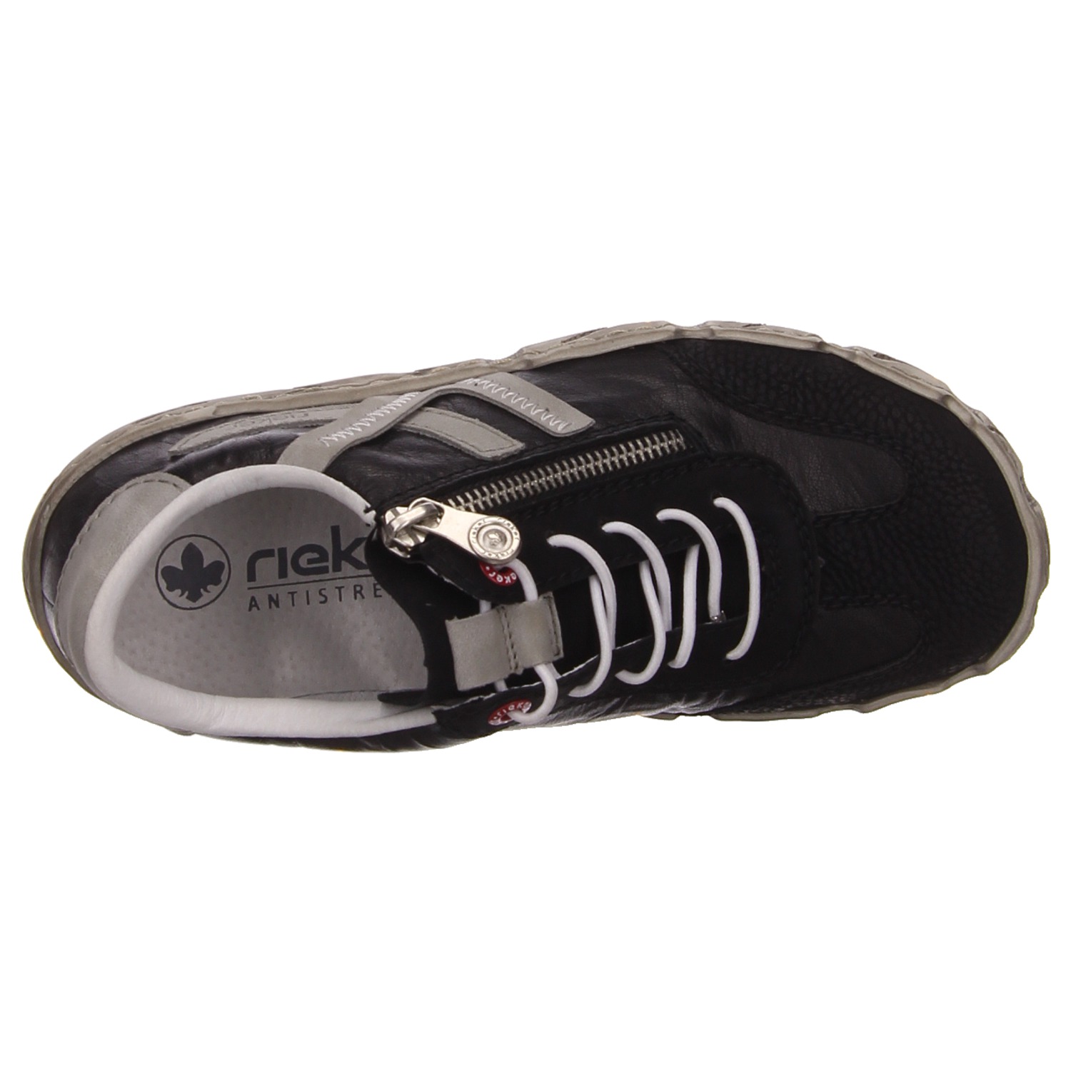 Rieker Schnürhalbschuh schwarz schwarz