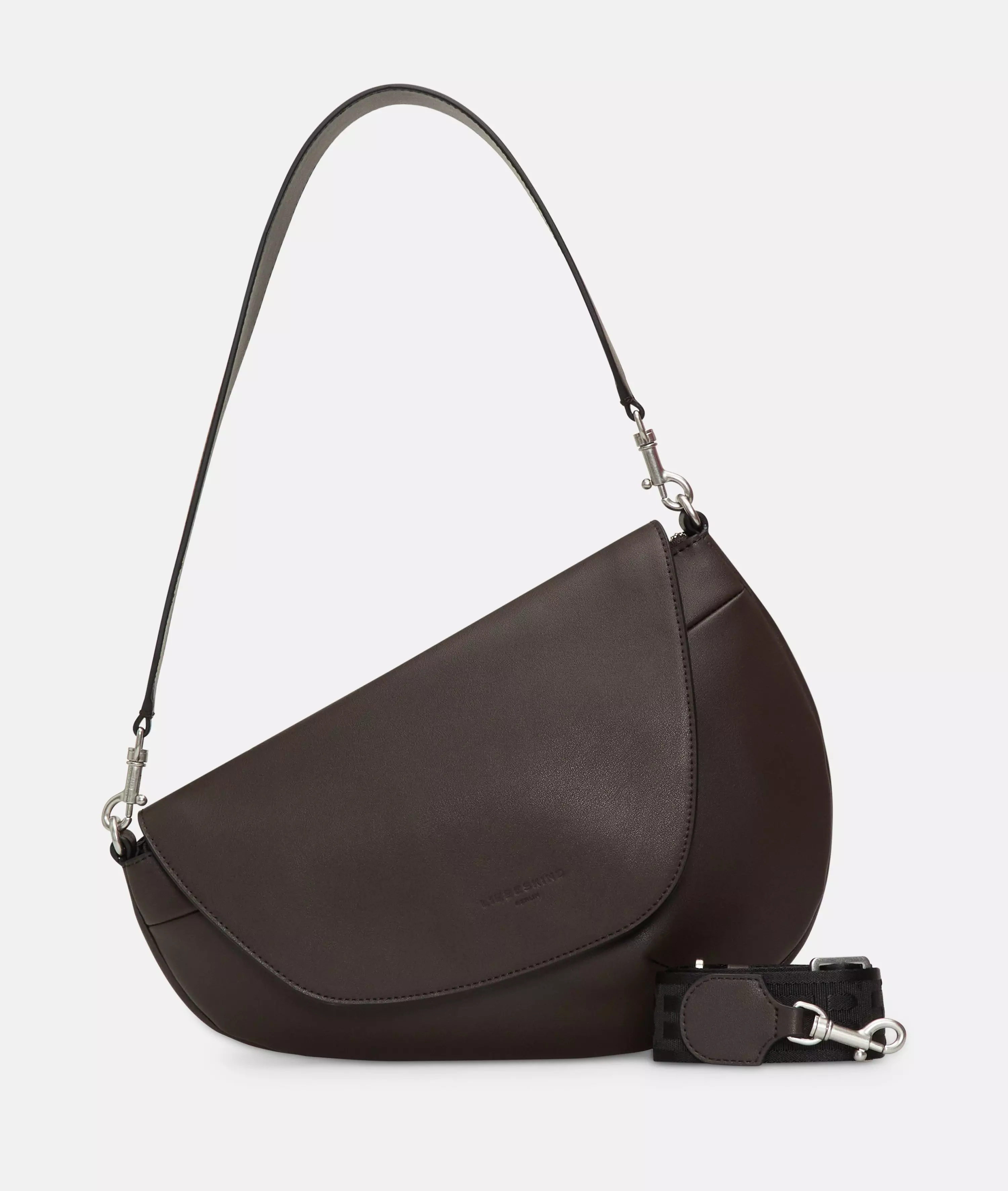 Oval Shoulder-Bag M Spacious shoulder bag made from recycled leather
