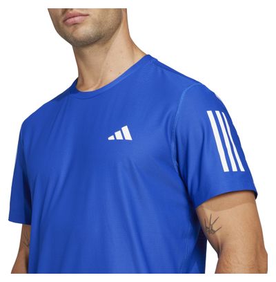 Maillot manches courtes adidas Own The Run Bleu Homme