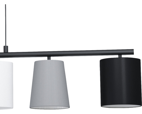 Hanglamp, 5-lichts, HxL 110x120 cm, zwart/grijs/wit