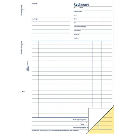 Avery Zweckform 1734 Rechnung, A4, selbstdurchschreibend, 2x40 Blatt