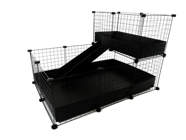 C&C Modulært bur 3x2   Loft 2x1  sort rampe