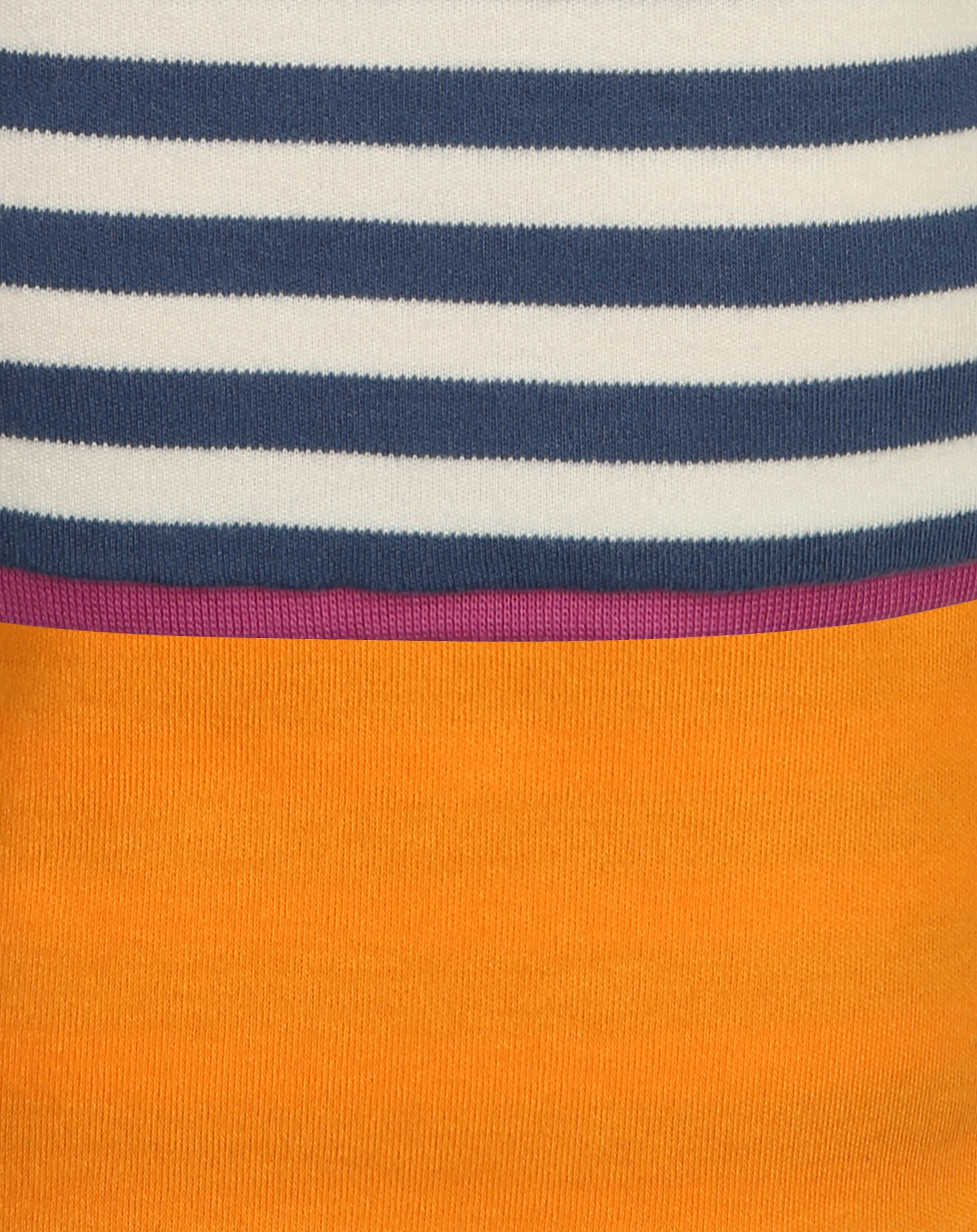 Wende-Sweatshirt STAY CURIOUS in orange/weiß/blau