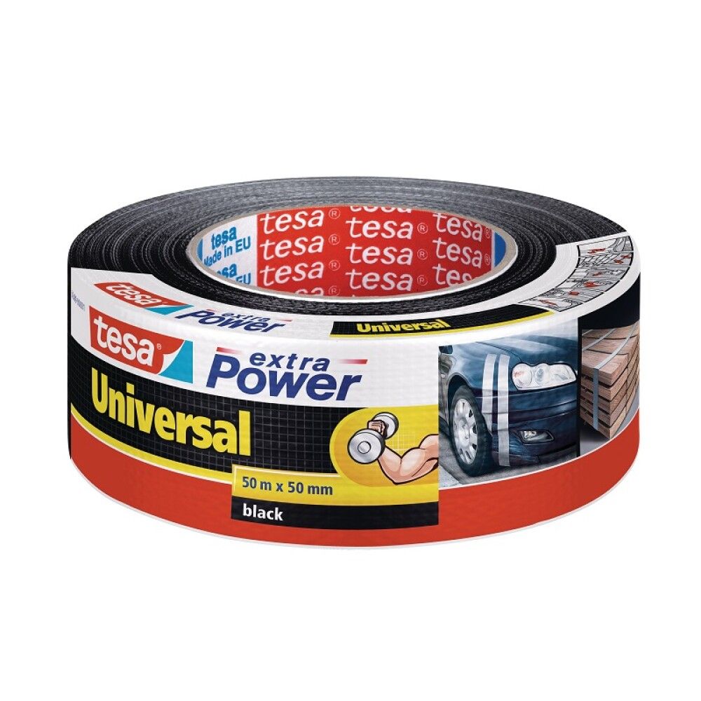MONTERINGSTAPE TESA SVART EXTRA POWER 2 UNIVERSAL 50MX50MM