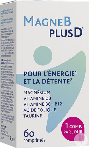 B+ Pharma MagneBplusD 60 Comprimés