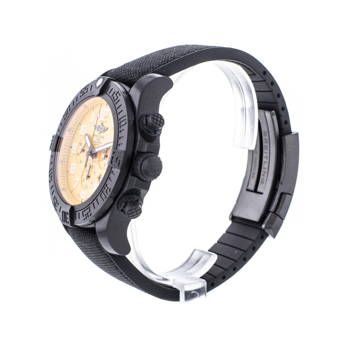 Montre d'occasion Breitling Chronomat homme chronographe bracelet caoutchouc