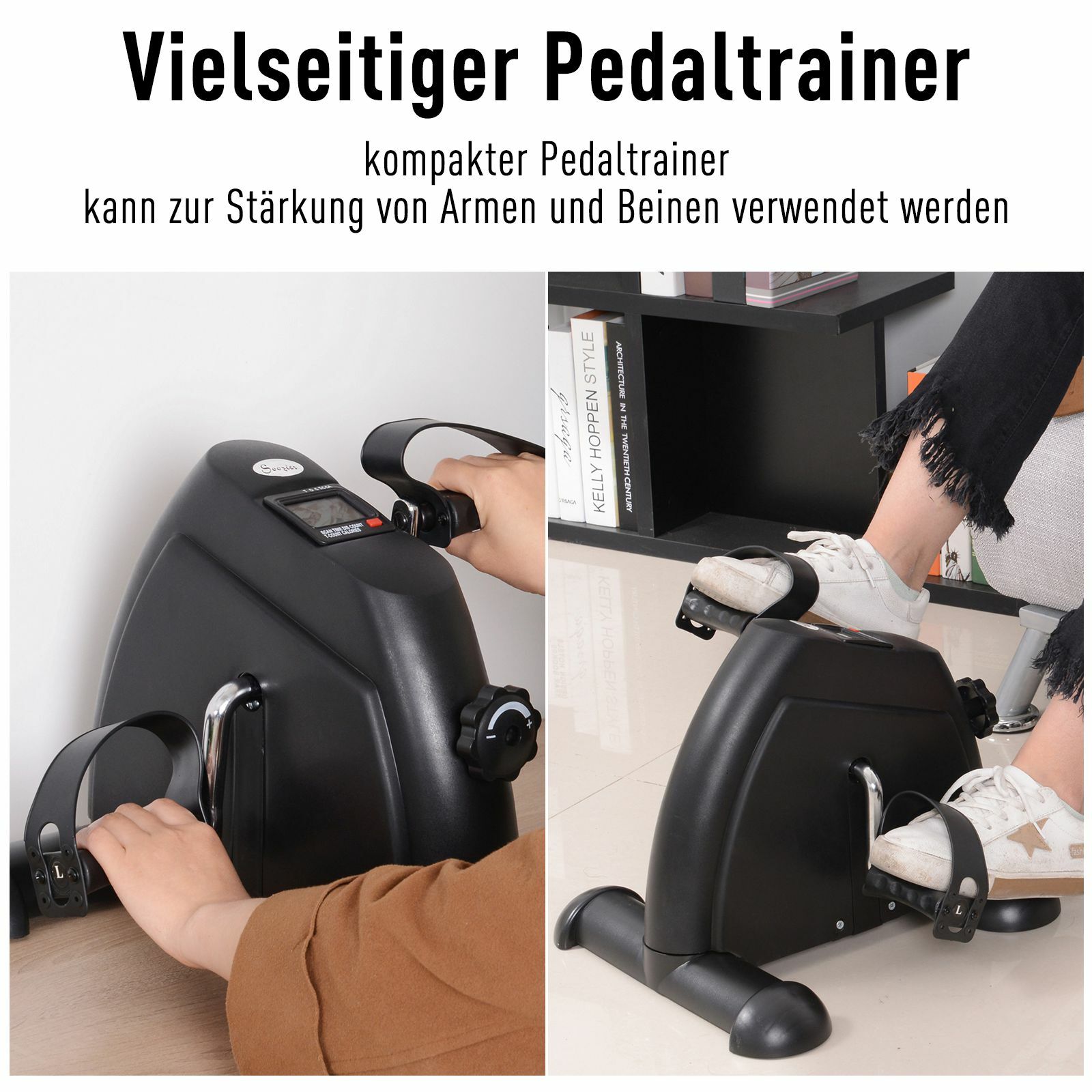 HOMCOM Pedaltrainer mit LCD-Display 39 x 40 x 31 cm (BxTxH)