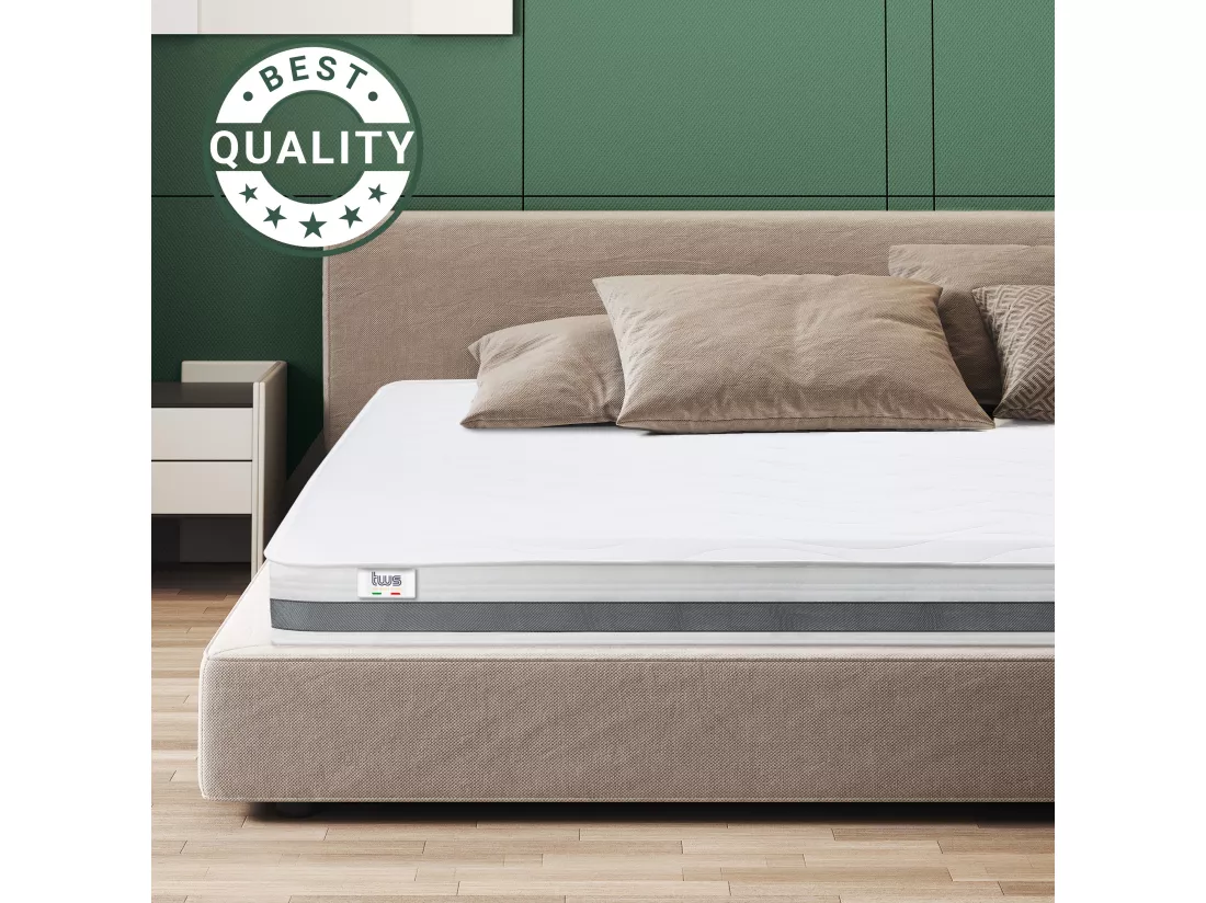 Matelas Double 140x190 à mémoire orthopédique | Hauteur 16 cm | Made in Italy