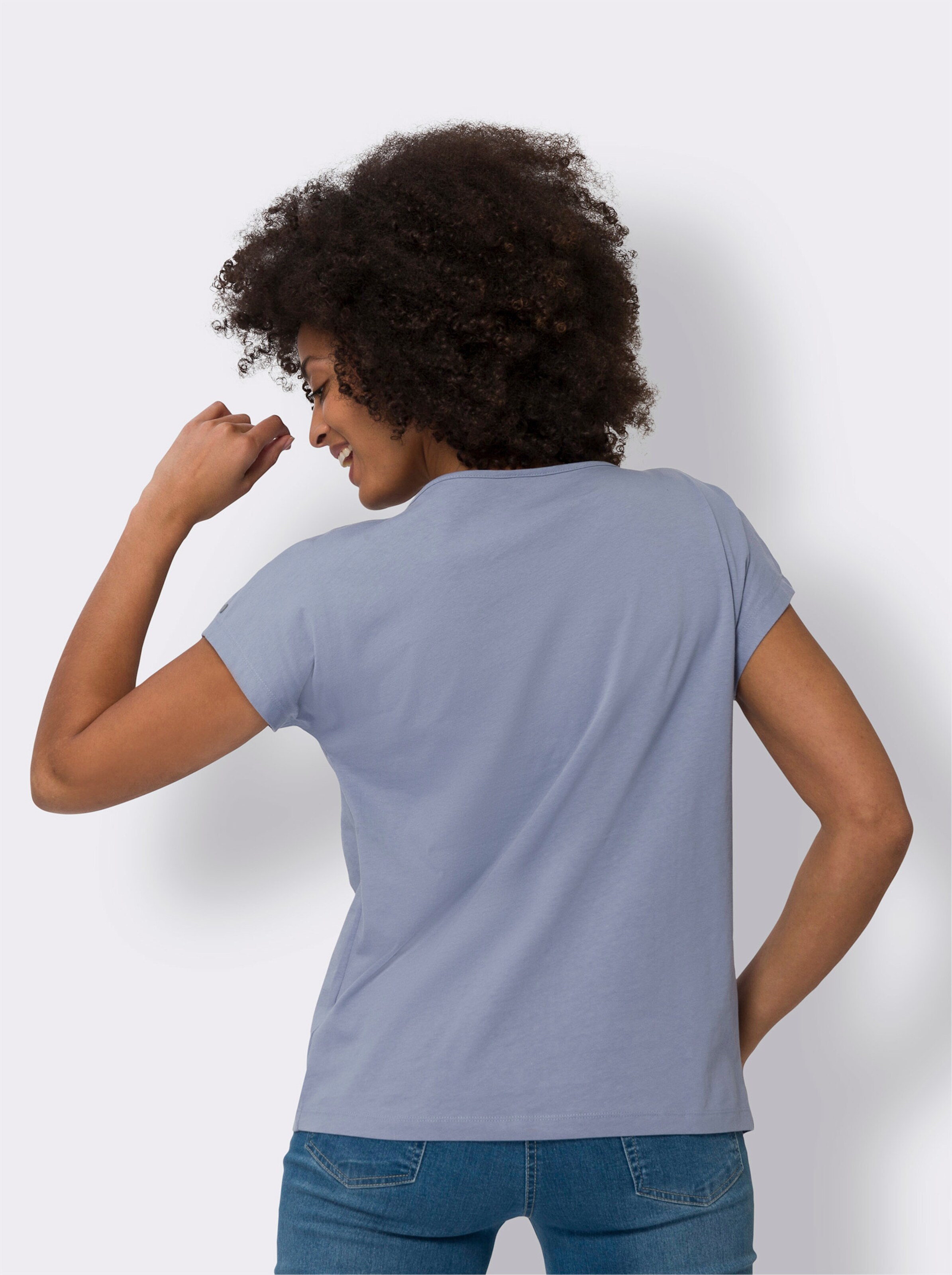 Shirt mit U-Boot-Ausschnitt
