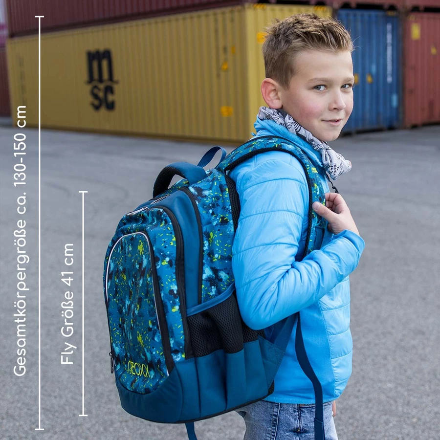 neoxx Fly Schulrucksack Petrol Extreme