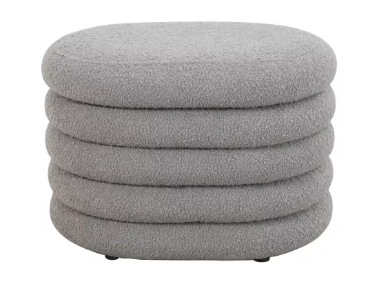 Pouf avec espace de rangement et revêtement en boucle